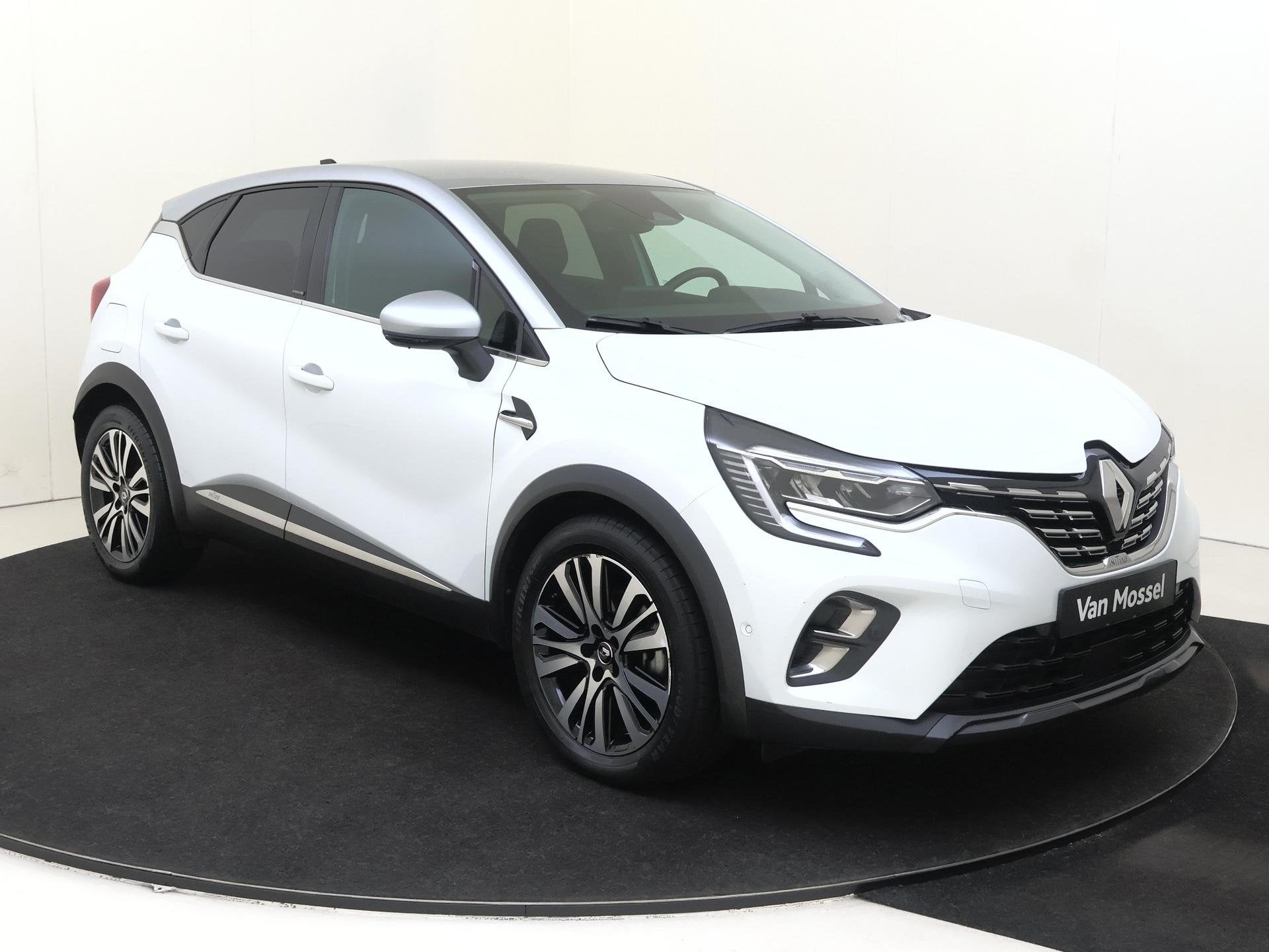 Renault Captur 1.6 E-Tech Plug-in Hybrid 160 Initiale Paris, Auto's, Renault, Gebruikt, Wit, Bedrijf, Hybride Elektrisch/Benzine