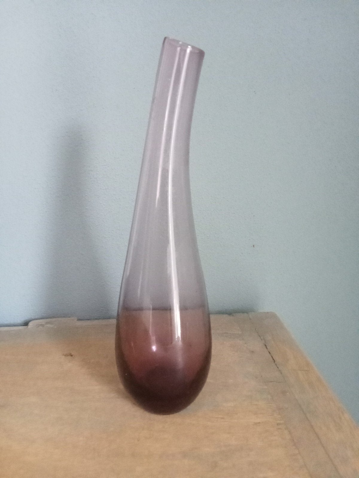 IKEA Glazen Vaas Lila/Paars 24 cm hoog, Ophalen of Verzenden