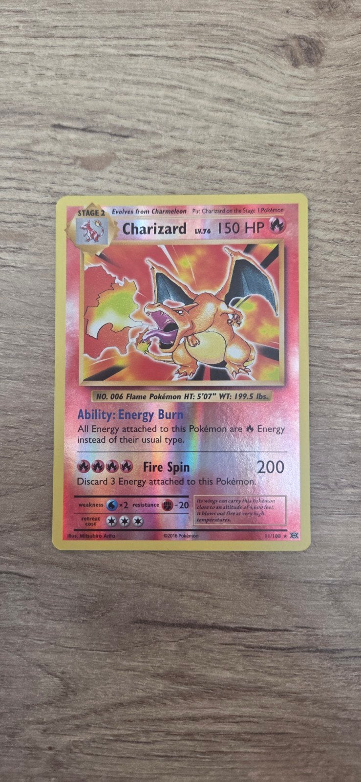 Charizard 11/108 XY Evolutions Pokémon Kaart, Ophalen of Verzenden, Zo goed als nieuw