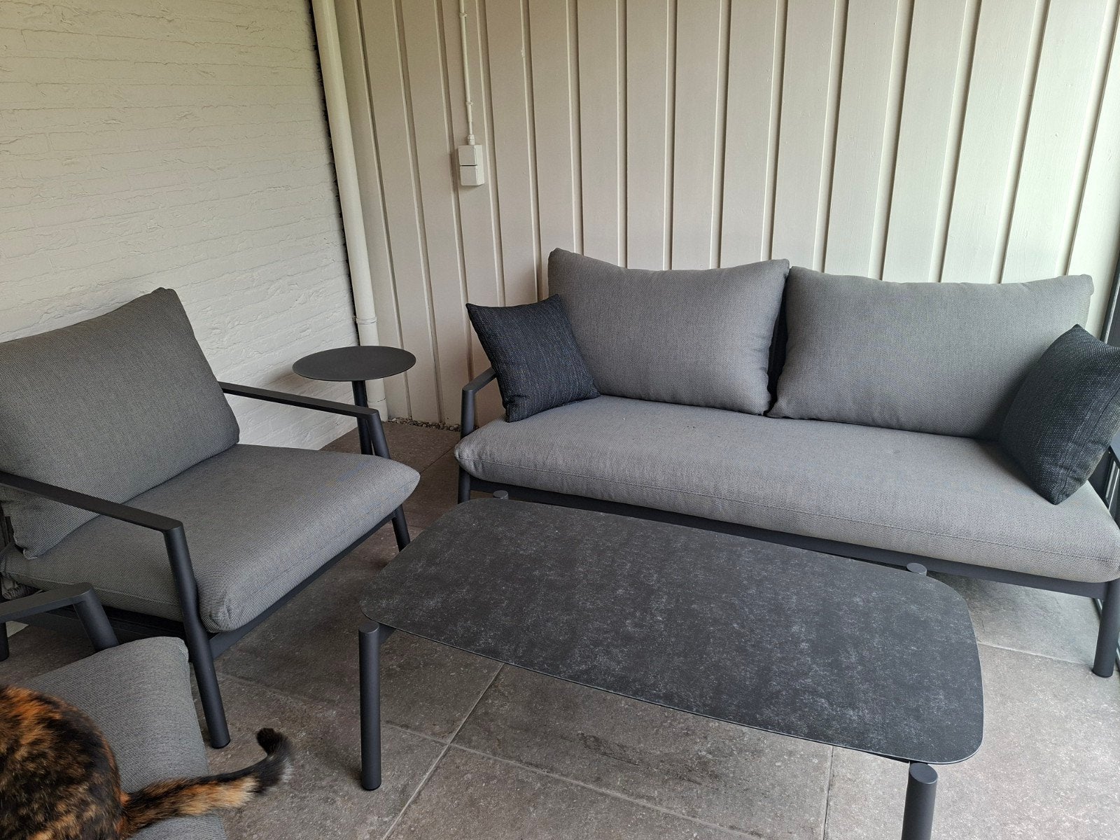 Salontafel antracietgrijs loungeset, Ophalen, Aluminium