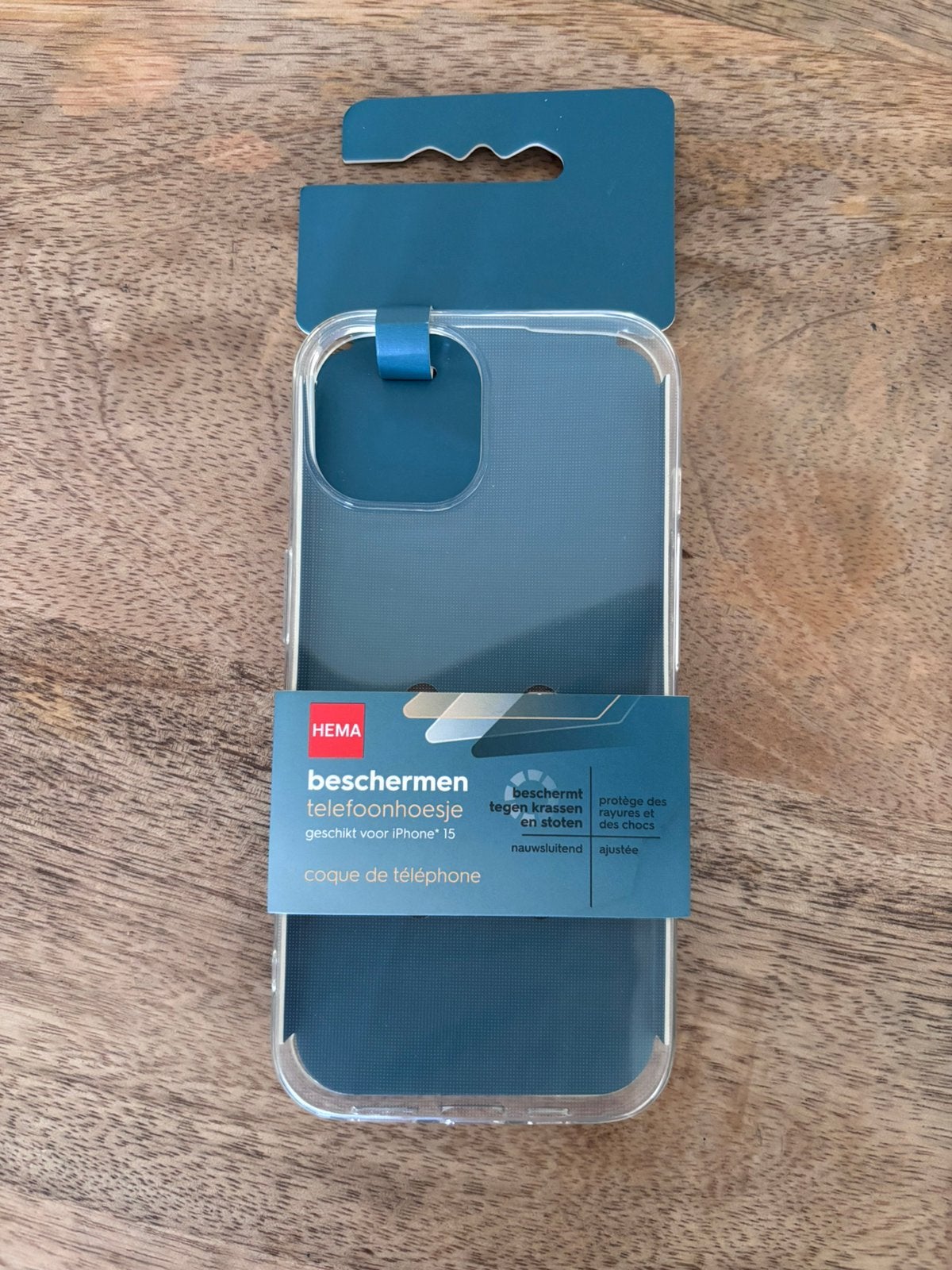 Nieuw HEMA Transparant Telefoonhoesje iPhone 15 (Softcase), Telecommunicatie, IPhone 15, Overige merken, Frontje of Cover, Nieuw