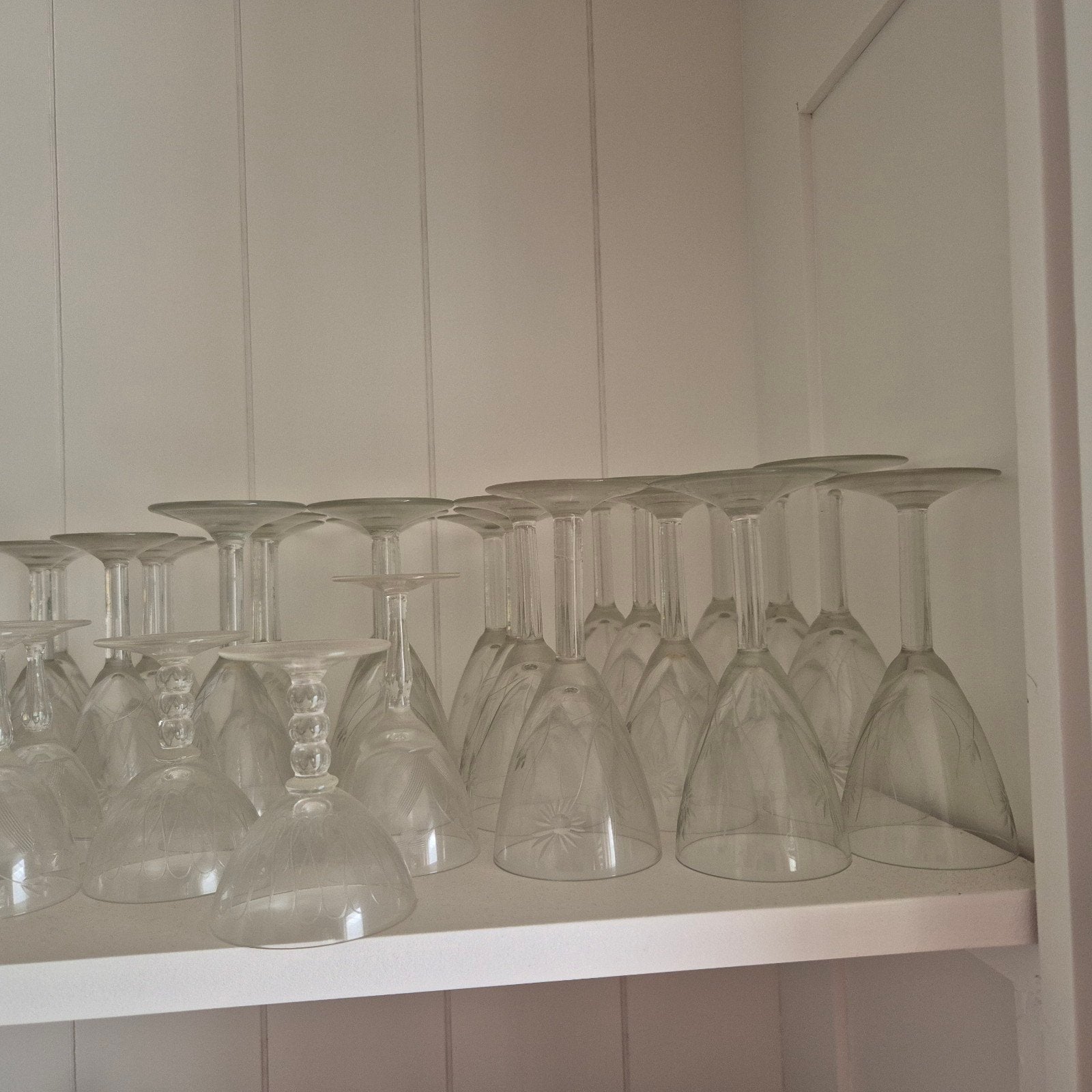 Vintage Glazen Punch Bowl Set met Glazen, Ophalen