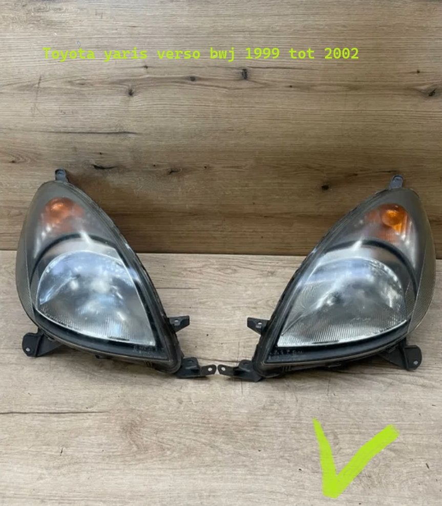 GEVRAAGD!  koplampen toyota yaris verso bwj 1999 tot 08-2002, Ophalen of Verzenden, Gebruikt, Toyota
