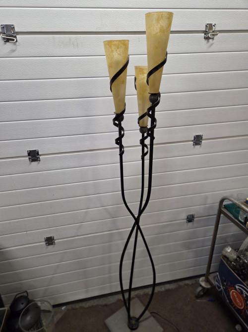 vloerlamp gevlochten smeedijzer, Huis en Inrichting, Lampen | Vloerlampen, Ophalen of Verzenden, 'T Olde Gre-j, Info@toldegrej.nl