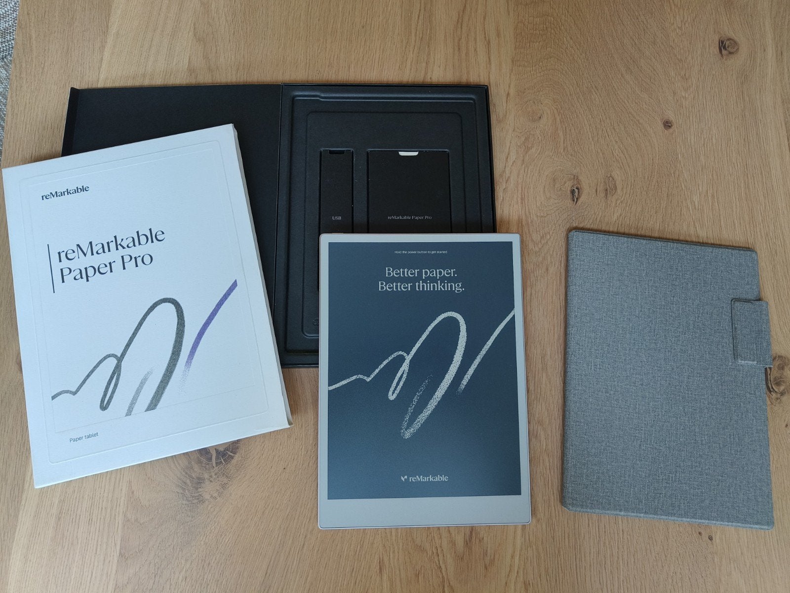 reMarkable Paper Pro met grijze magnetische hoes, Computers en Software, Tekentablets, Ophalen, Zo goed als nieuw, Draadloos, ReMarkable paper pro