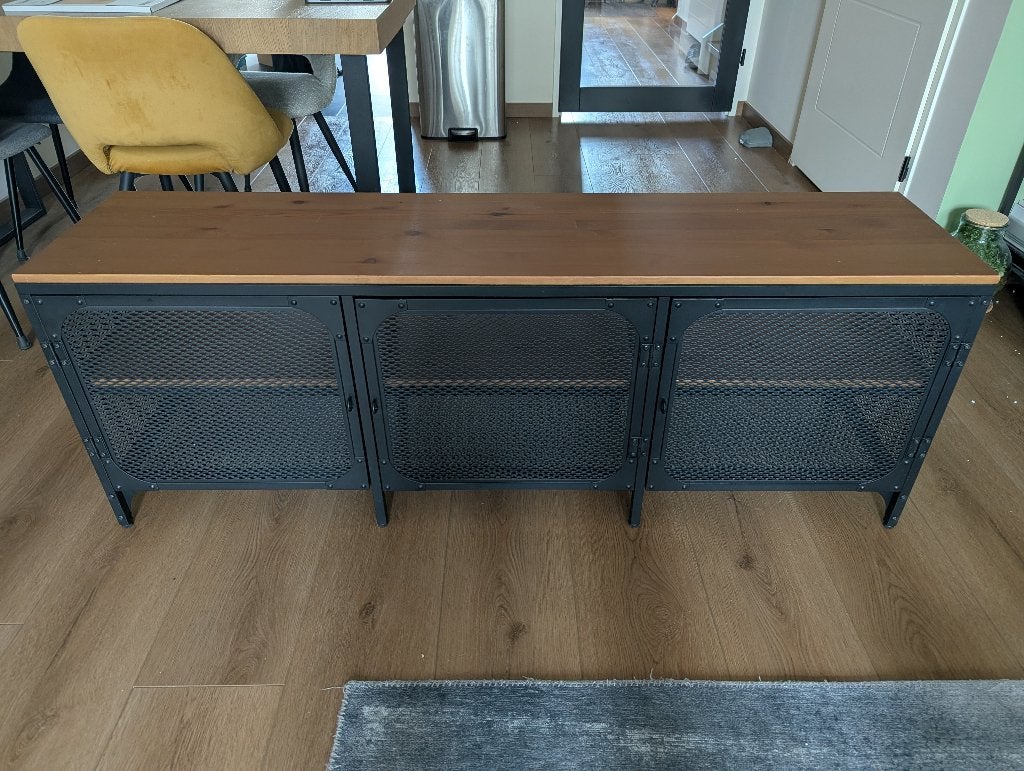FJÄLLBO ikea tv meubel, Gebruikt, 150 tot 200 cm, Minder dan 100 cm, Industrieel