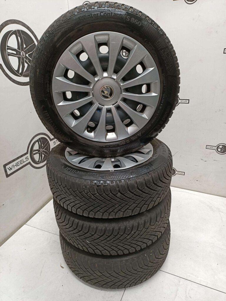 VW polo skoda fabia Audi A1 velgen 15 5x100 winterbanden, Auto-onderdelen, Ophalen, Gebruikt, 15 inch, Banden en Velgen