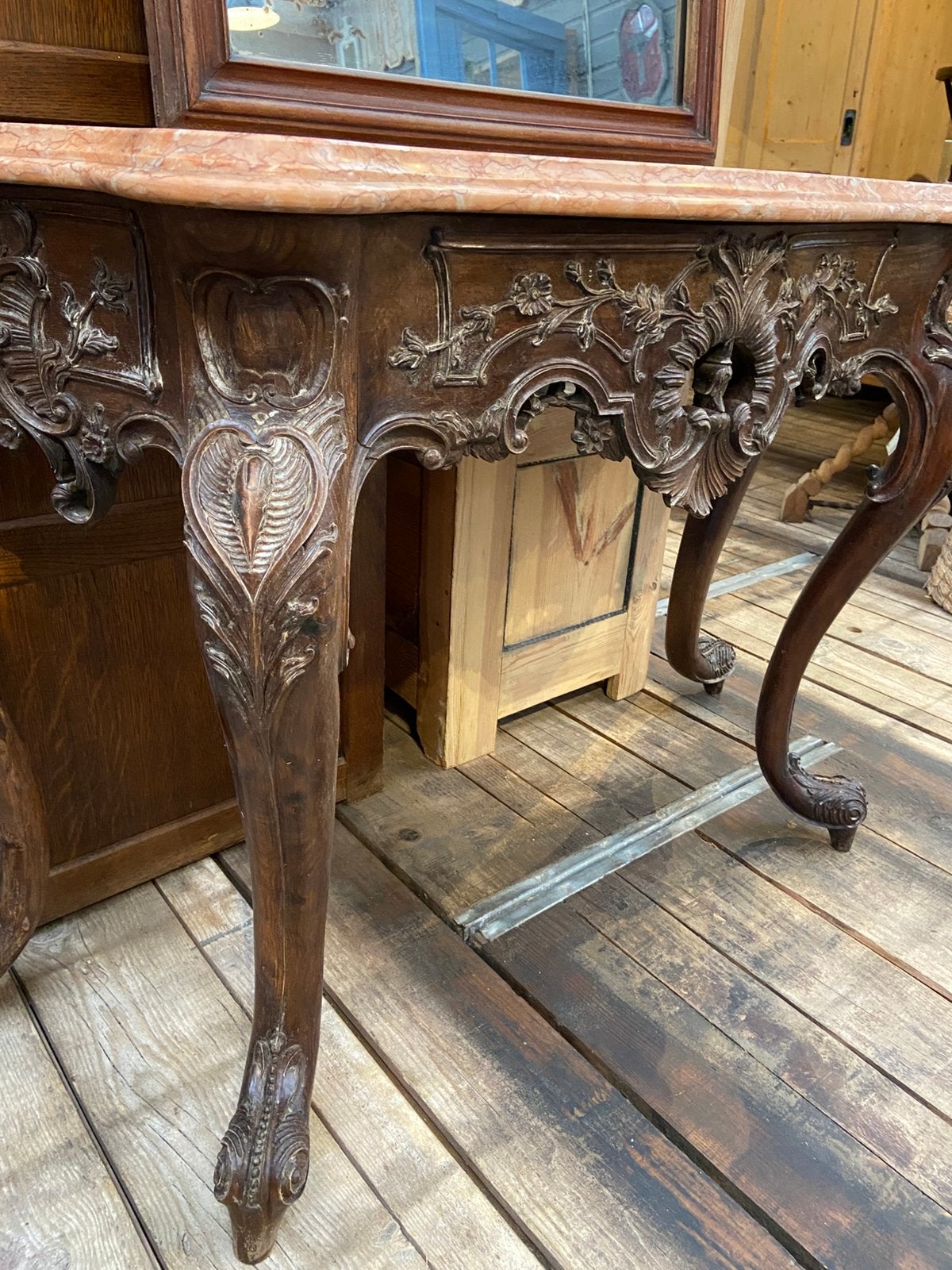 Antieke Franse sidetable wandtafel tafel, Ophalen