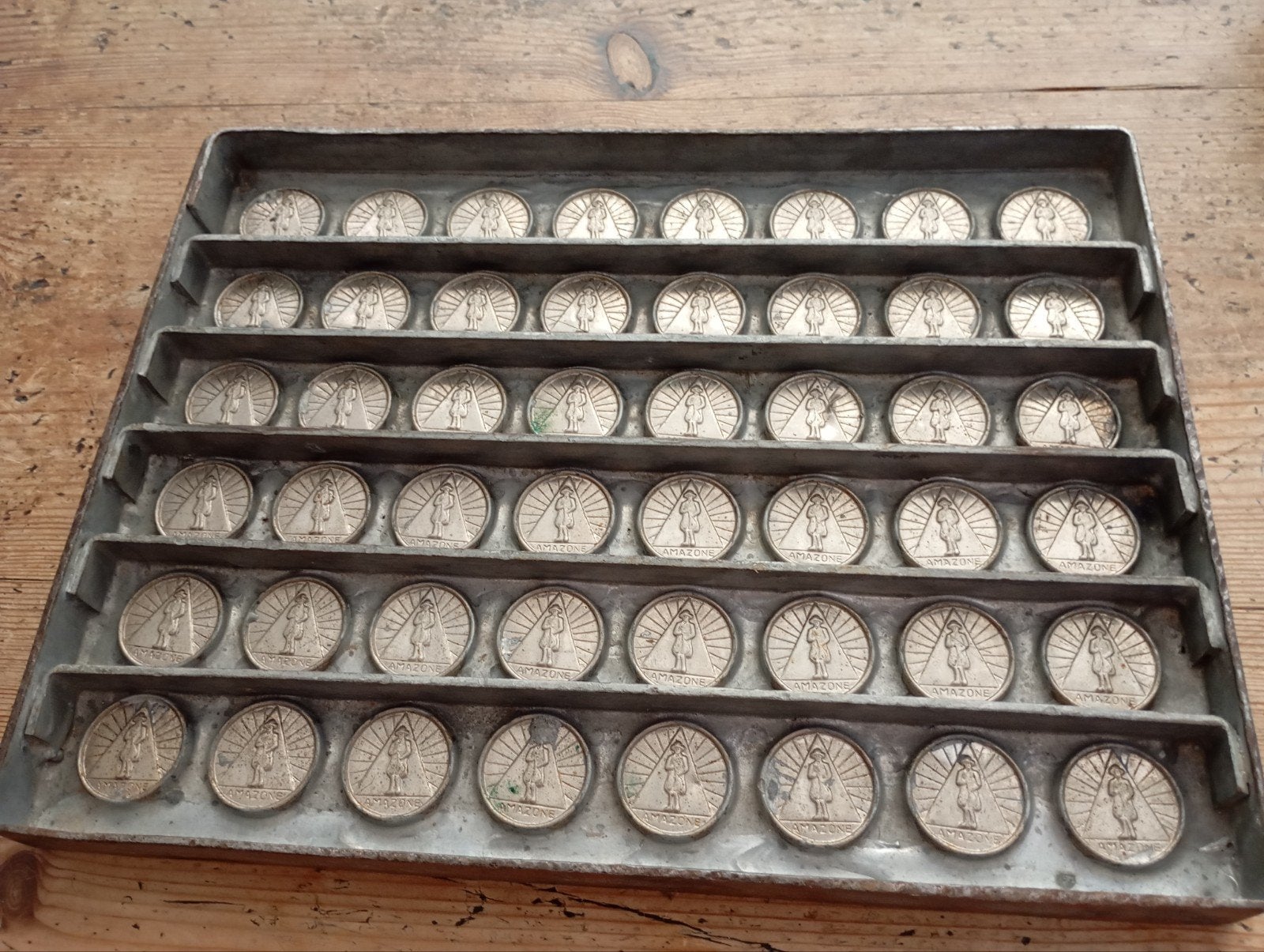 Vintage Chocolade Mal Metaal Delft Bakkerij, Ophalen of Verzenden, Gebruikt, Gebruiksvoorwerp
