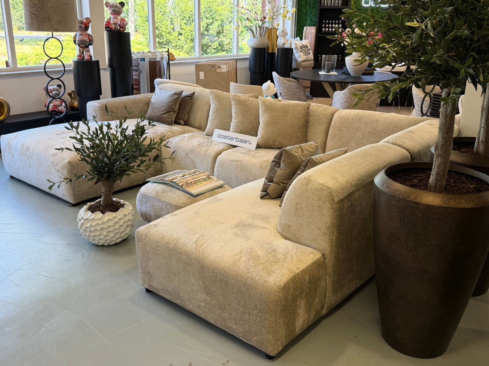 Luxe Velvet Teddy U-bank Wenen 200x370x250cm NIEUW Beige, Venus 31 8448CE Heerenveen, Hoekbank, Vierpersoons of meer, Oosterbaan Wonen BV