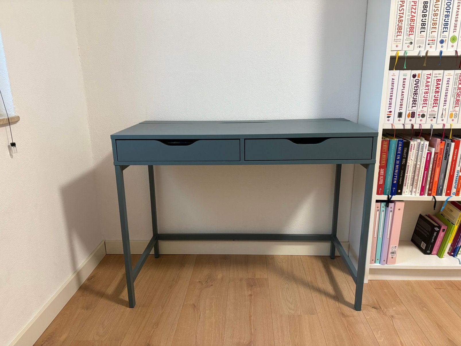 Ikea Alex Bureau, Ophalen, Groen, 48 cm, Zo goed als nieuw