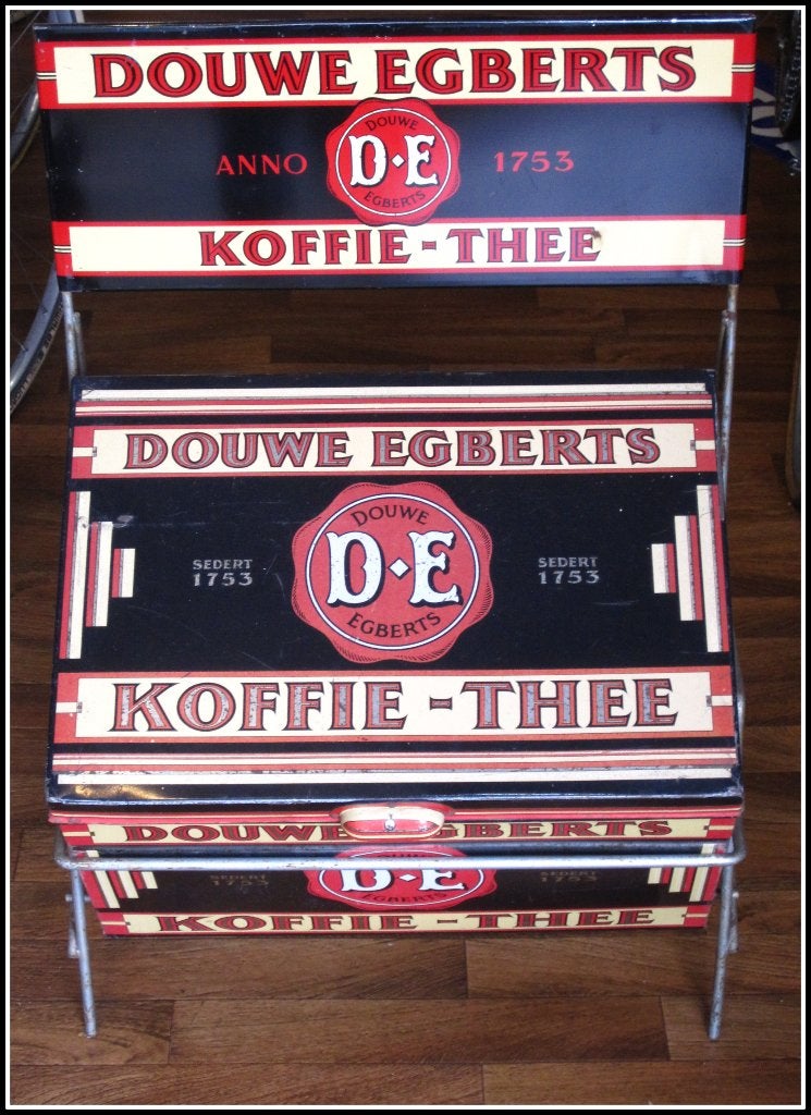 DOUWE EGBERT BLIK OP STANDAARD MET EXTRA RECLAME, Ophalen of Verzenden, Zo goed als nieuw, Overige, Douwe Egberts