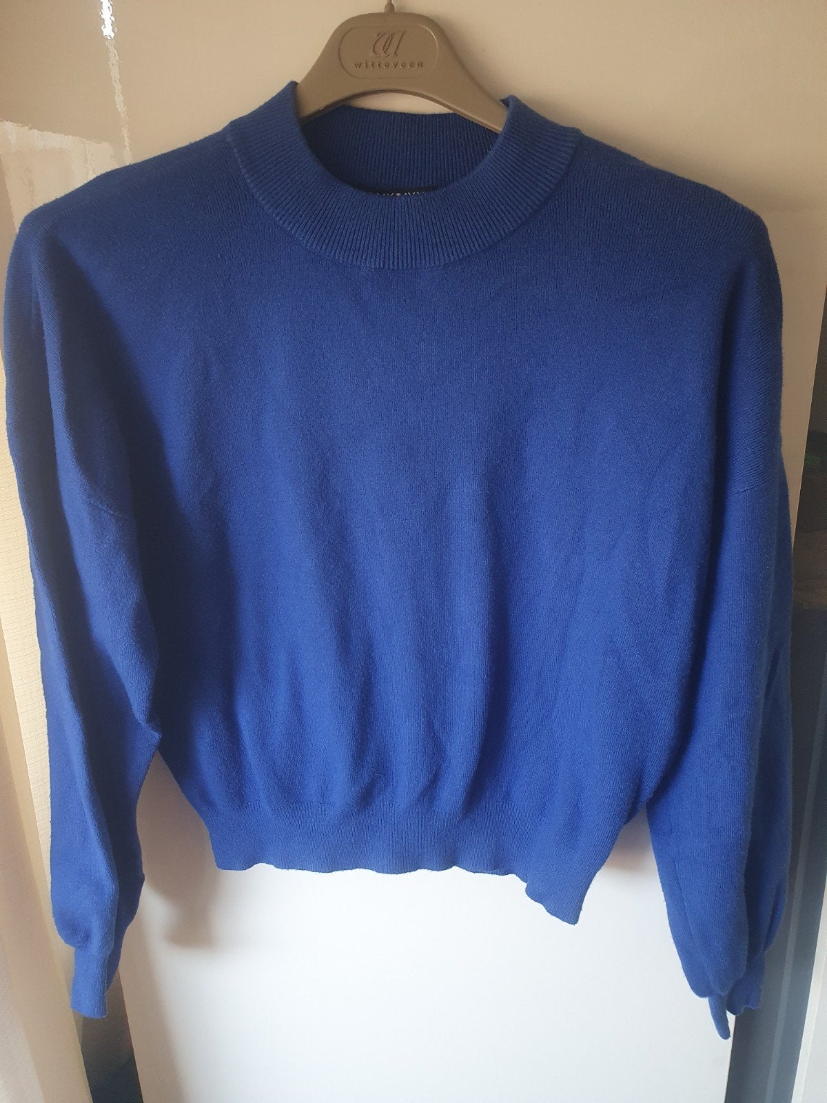 Leuke blauwe trui Amy & Ivy maat M (valt klein), Kleding | Dames, Maat 38/40 (M), AMY & IVY, Blauw, Ophalen of Verzenden