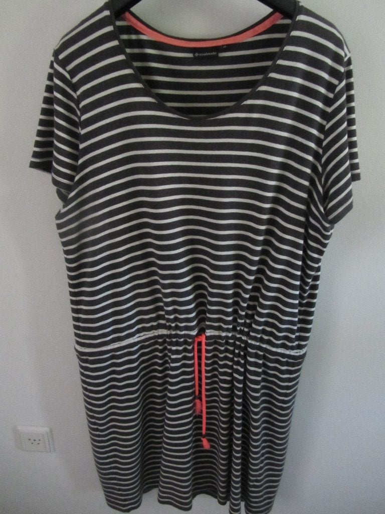 gestreepte damesjurk  XL katoen, Kleding | Dames, Meerkleurig, Maat 46/48 (XL) of groter, Ophalen of Verzenden, Soulmate