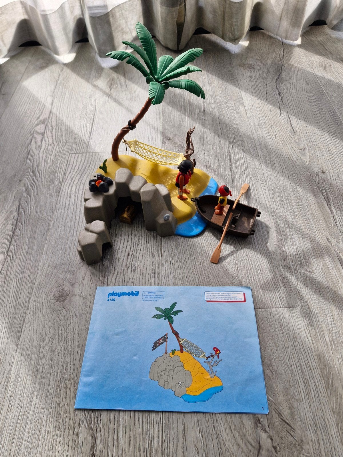 Playmobil Pirateneiland met schat en roeiboot (set 4139), Kinderen en Baby's, Speelgoed | Playmobil, Ophalen of Verzenden, Zo goed als nieuw