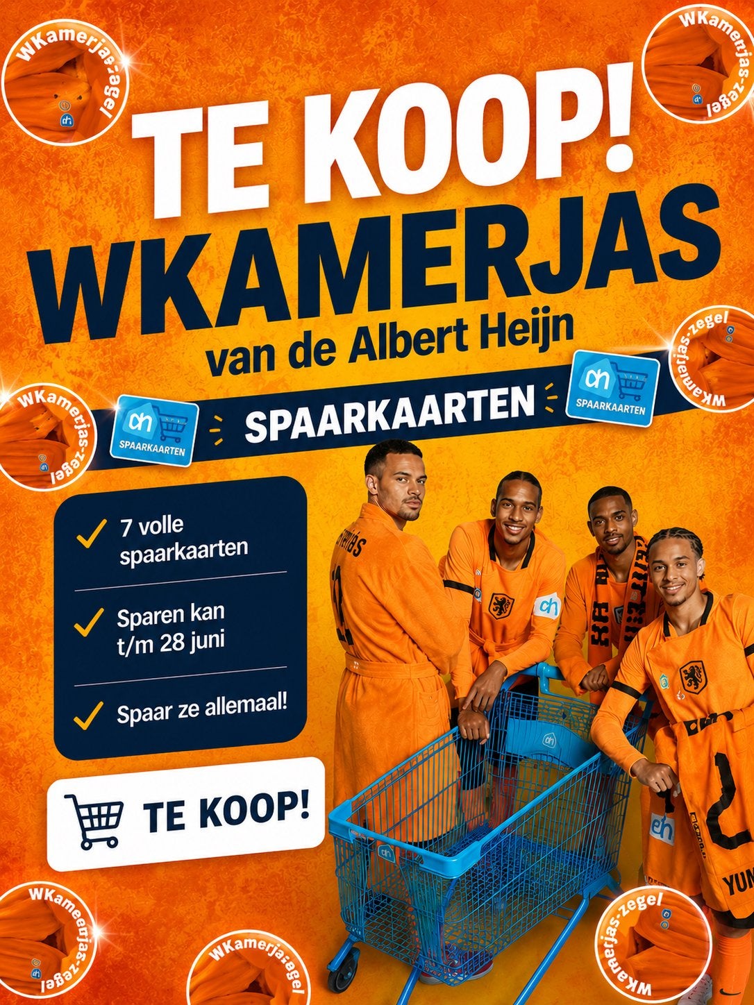 Albert Heijn WKamerjas spaarzegels, Albert Heijn, Ophalen