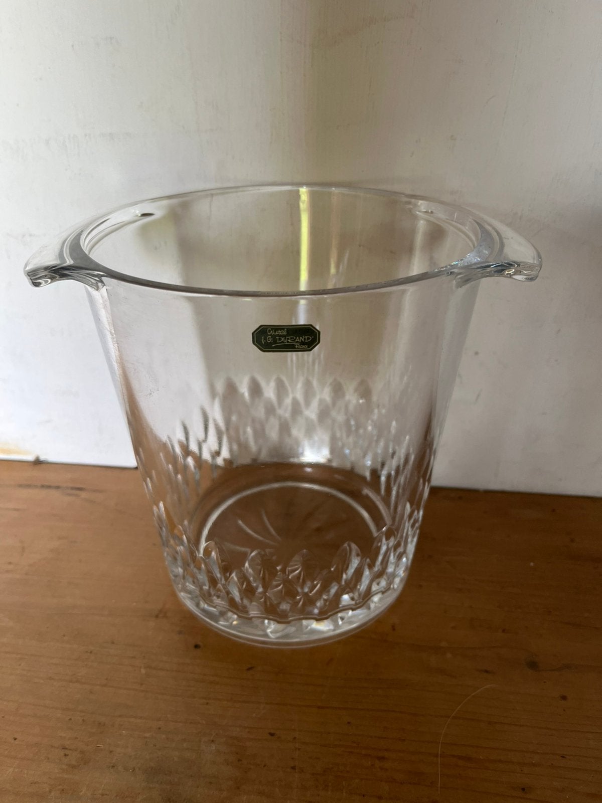 Vintage wijnkoeler. Champagne koeler cristal J.P. Durand, Ophalen of Verzenden, Zo goed als nieuw