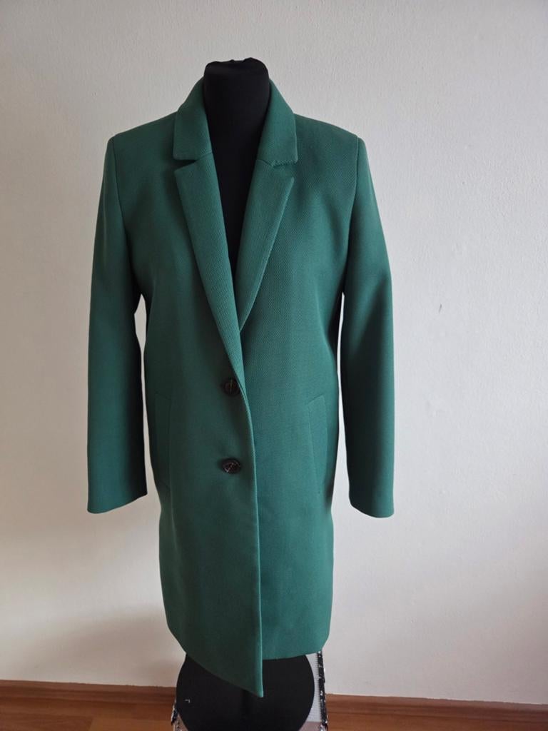 Esprit grasgroene jas maat M - Polyester/Elasthan, Maat 38/40 (M), Ophalen of Verzenden, Zo goed als nieuw, Groen