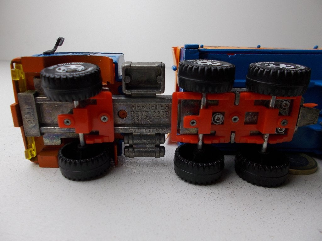 1975 SIKU 3412 MERCEDES BENZ 2231 SATELZUG EURO TRANSPORT., Hobby en Vrije tijd, Modelauto's | 1:50, Ophalen of Verzenden, Zo goed als nieuw