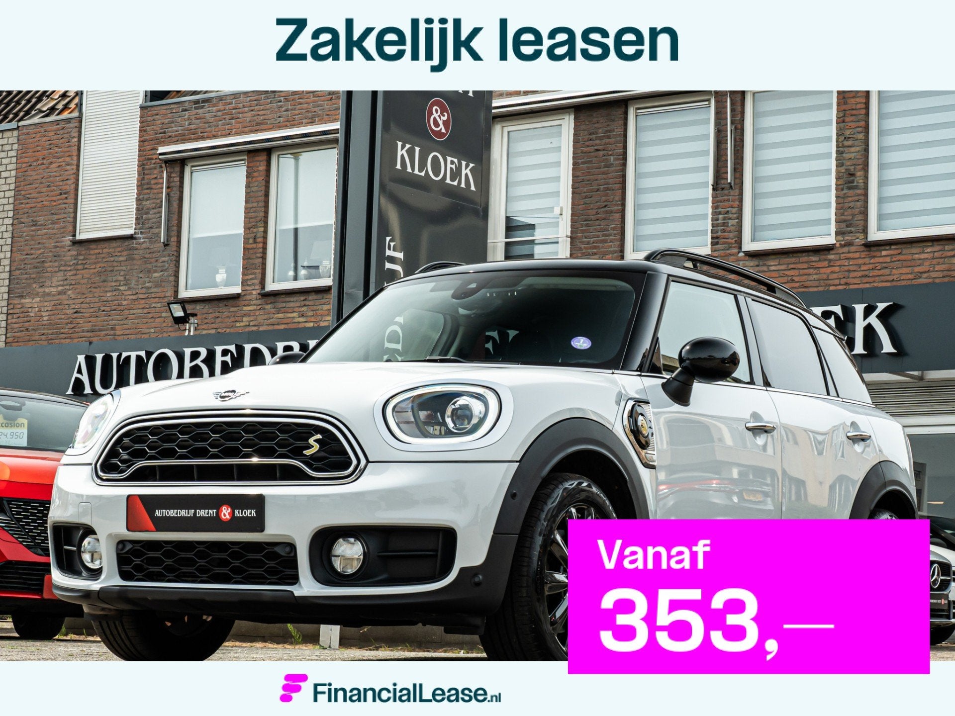 MINI Countryman 1.5 Cooper S E ALL4 Chili 18 INCH LED ADAP C, Gebruikt, Euro 6, Leder en Stof, Wit