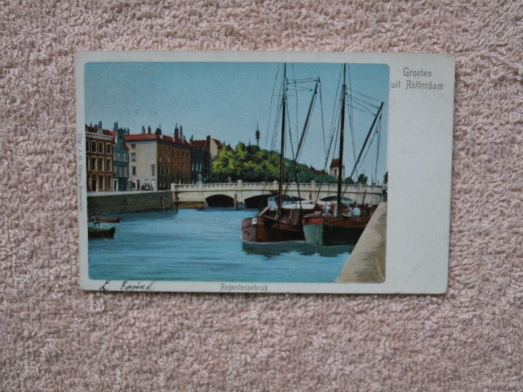 Rotterdam , Regentenbrug., Verzamelen, Ansichtkaarten | Nederland, Ophalen of Verzenden, Voor 1920, Gelopen, Zuid-Holland