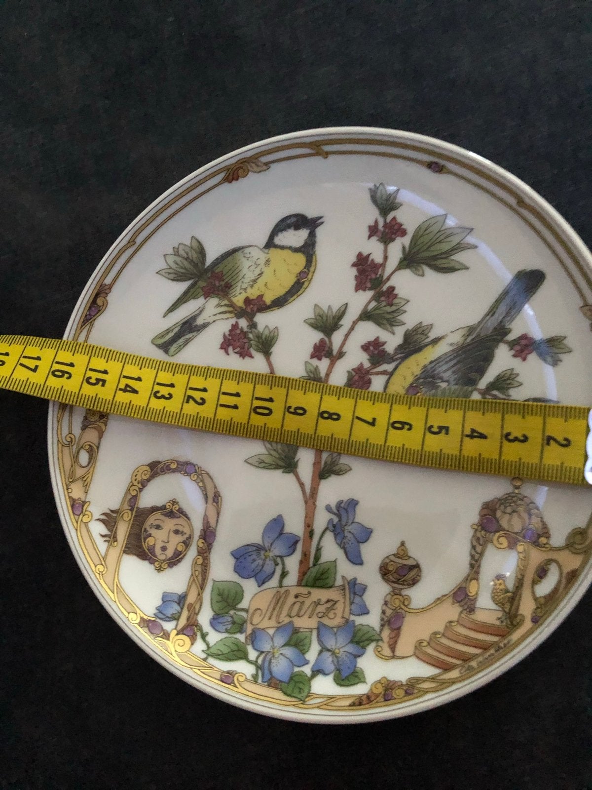 Hutschenreuther Wandbord Märzenveilchen Koolmees Ole Winther, Ophalen of Verzenden