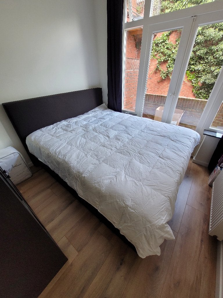 Boxspring 180x210 extra lang compleet incl. matrassen, Ophalen, Gebruikt, Authentik, Tweepersoons