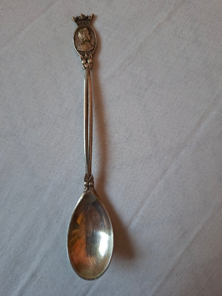 zilveren theelepel Willem IV, Verzamelen, Ophalen of Verzenden, Metaal, Bestek