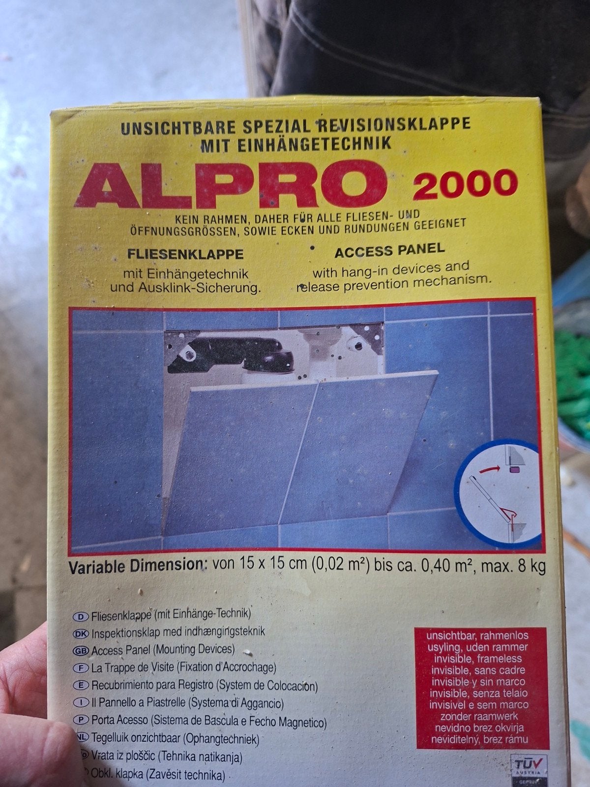 Alpro 2000 tegelluik, Overige materialen, Minder dan 20 cm, 10 m² of meer, Minder dan 20 cm