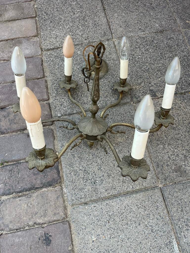 Vintage Kroonluchter met 5 Armen - Klassieke Stijl, Ophalen