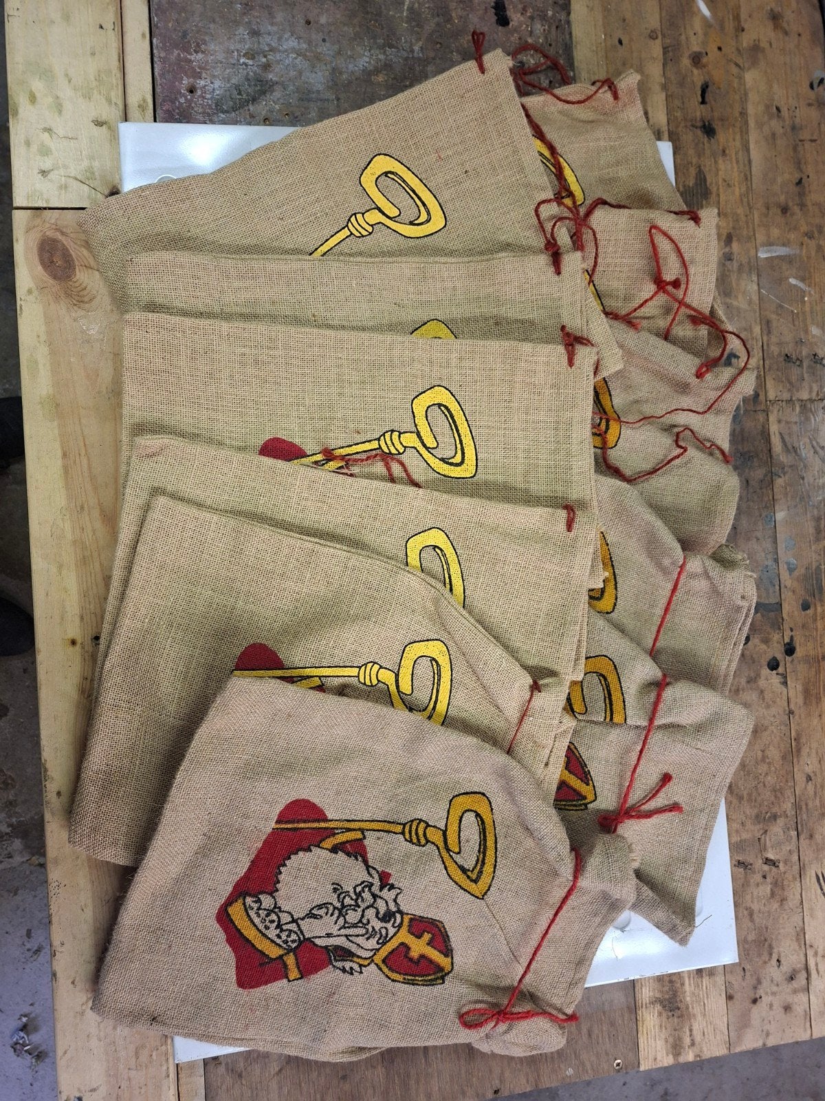 Jute Sint Nicolaas zakken 11 stuks 30x40 cm, Ophalen, Nieuw