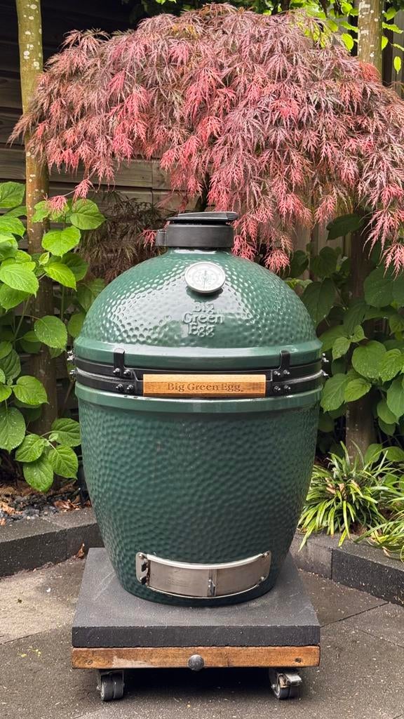 Big Green Egg Large met de juiste accessoires, Ophalen, Zo goed als nieuw