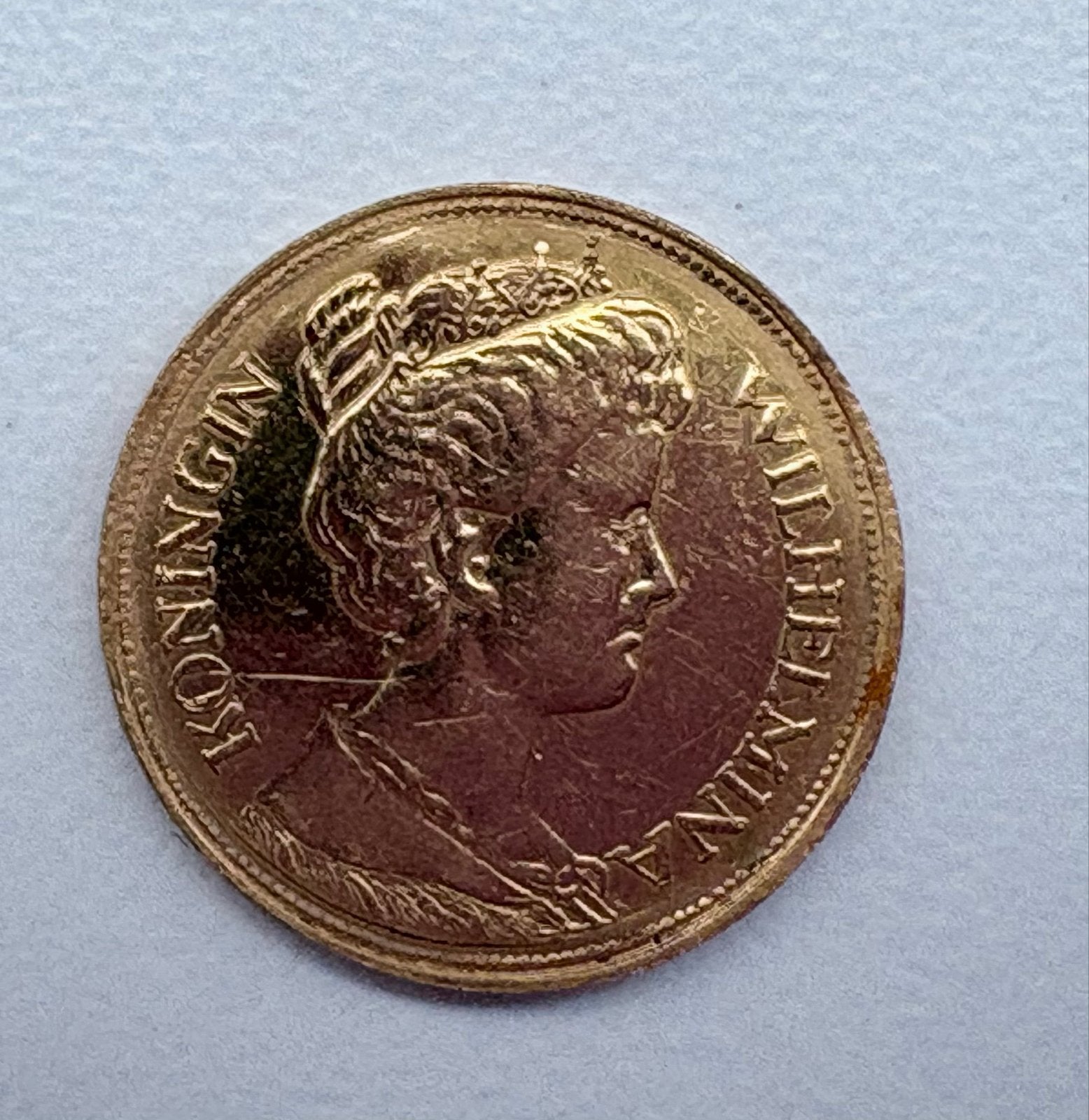 Gouden 5 Gulden munt Koningin Wilhelmina 1912, Postzegels en Munten, Munten | Nederland, 5 gulden, Koningin Wilhelmina, Losse munt
