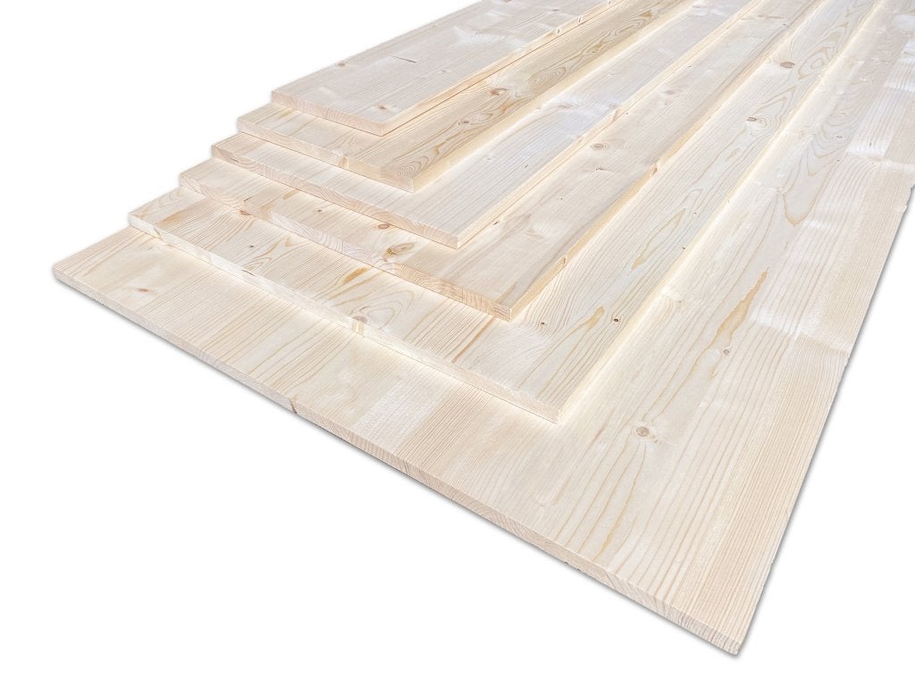 Meubelpaneel | Massief vuren hout | 18, 27 en 40 mm dik, Niet ingevuld, 20 tot 50 mm, Verzenden, Niet ingevuld