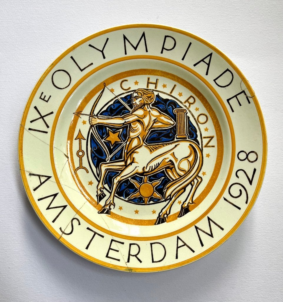 Wandbord IXe Olympiade in Amsterdam 1928 Olympische Spelen, Ophalen of Verzenden