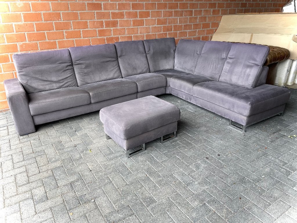 Hoeksalon met hocker - goede staat, Ophalen, 250 tot 300 cm, Gebruikt, Overige maten