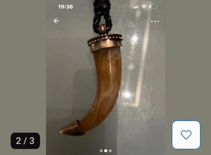 Koord met slagtand, Ophalen of Verzenden, Overige materialen
