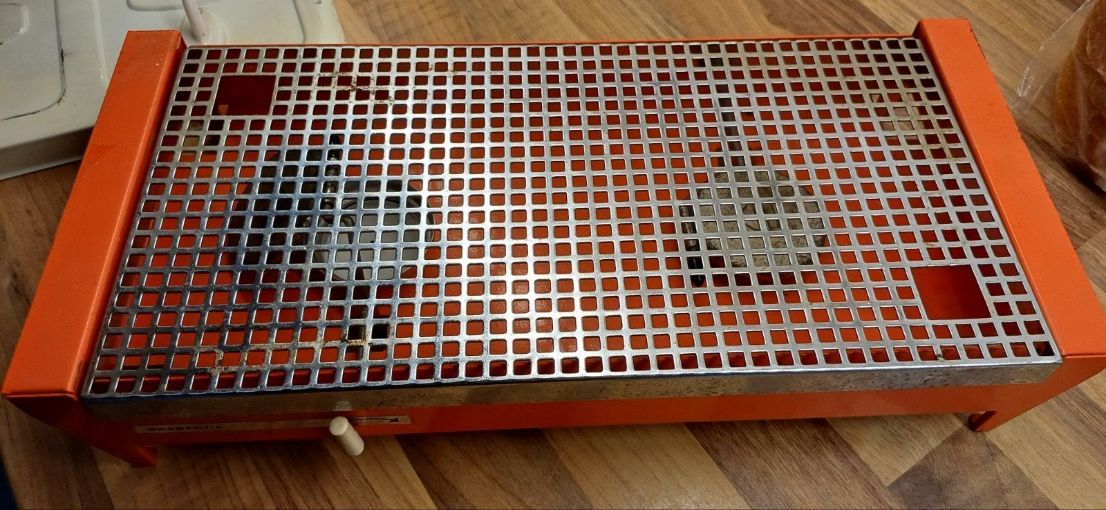Vintage Brabantia theewarmer / rechaud - Oranje, Ophalen of Verzenden, Metaal, Brabantia, Oranje