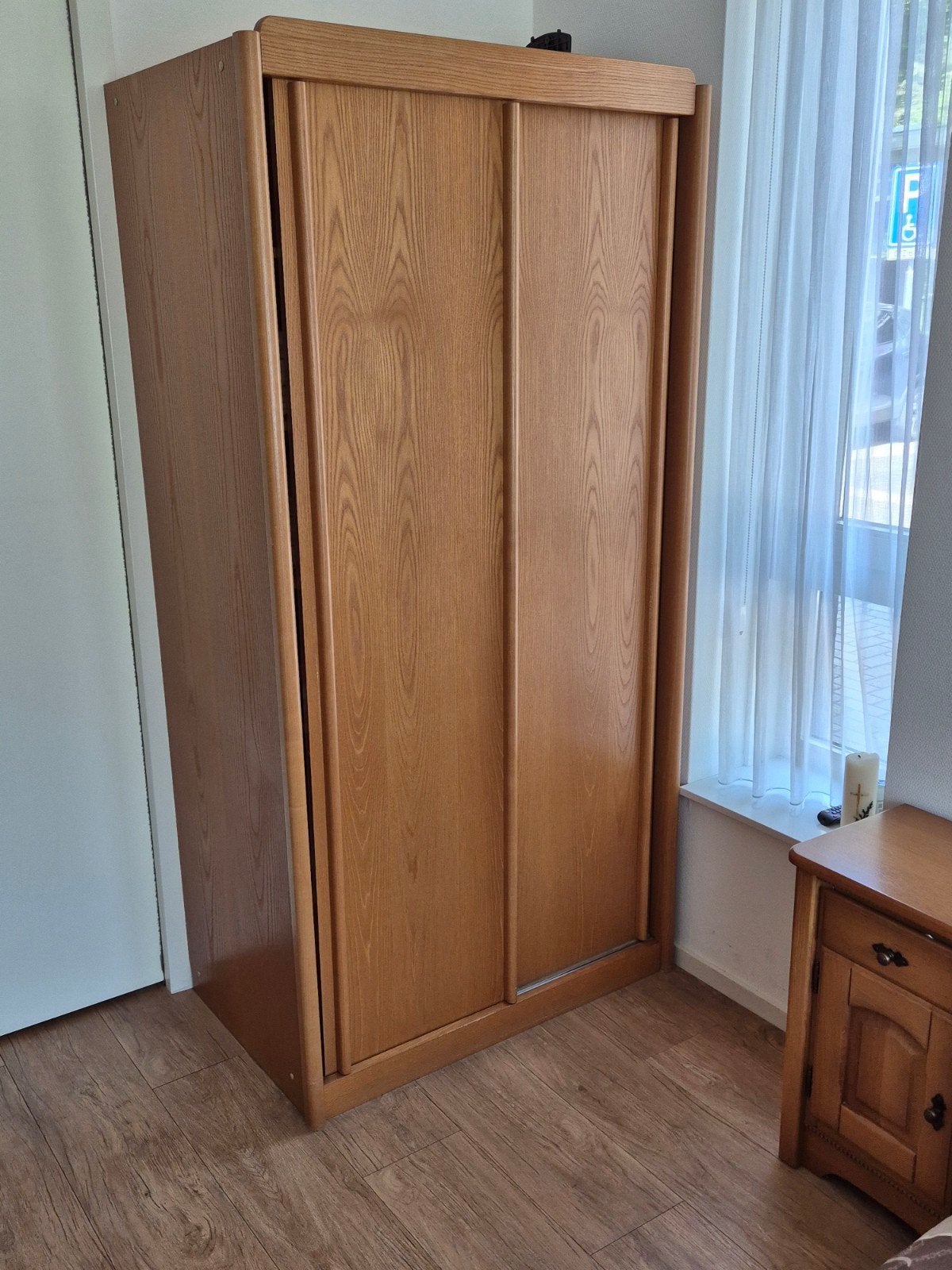 Houten kledingkast, Huis en Inrichting, Ophalen, Gebruikt, 50 tot 100 cm, 150 tot 200 cm
