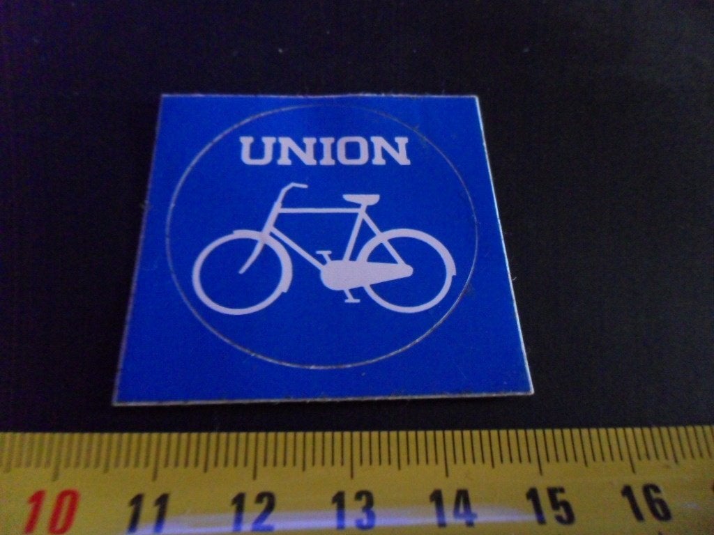 sticker UNION Fiets, Ophalen, Zo goed als nieuw