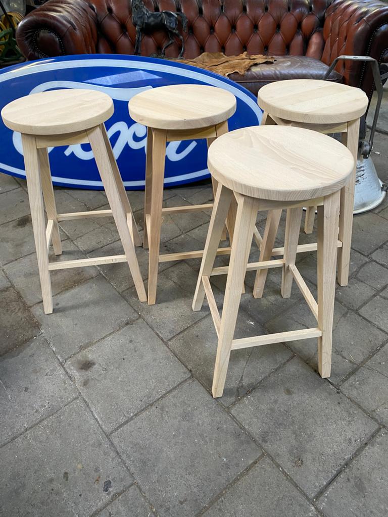 Nieuwe barkruk blank beuken 67cm hoog barkrukken, Ophalen of Verzenden