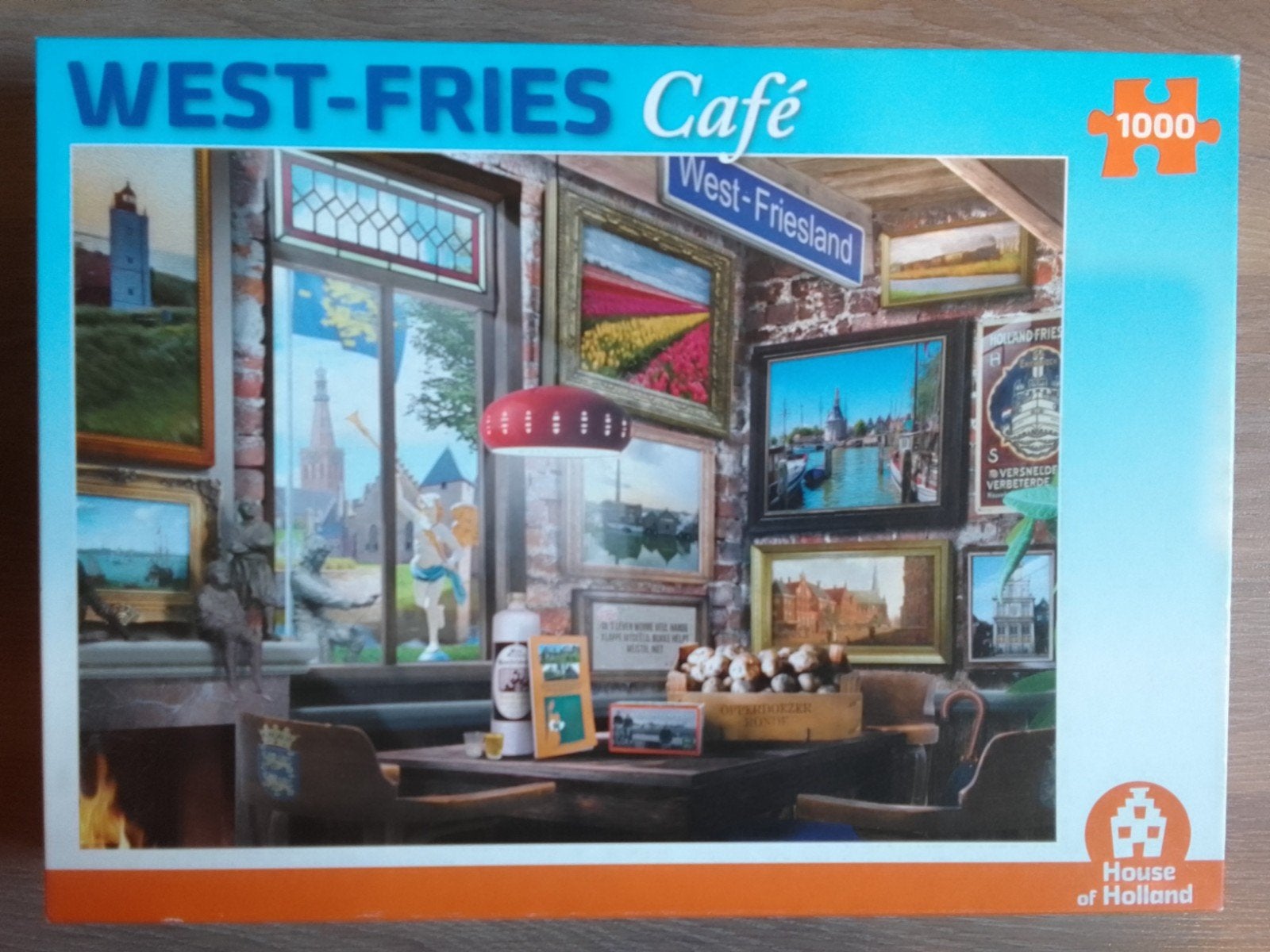 Puzzel WEST-FRIES Café, 1000 stukjes, compleet, Ophalen of Verzenden, 500 t/m 1500 stukjes, Zo goed als nieuw, Legpuzzel