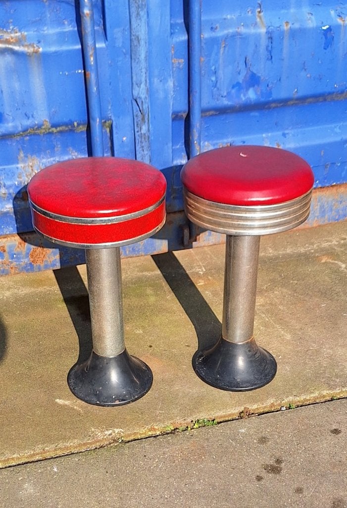 2 x originele USA draaikruk, kruk, dinerkruk uit 50'r jaren., Ophalen, Overige materialen, Gebruikt, .