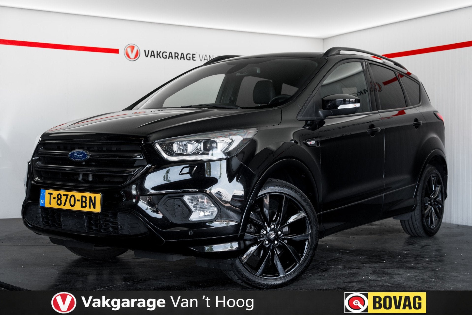 Ford Kuga 1.5 EcoBoost ST Line|Blackpack|Trekhaak|Stoelverwa, Auto's, Ford, 4 cilinders, Zwart, 14 km/l, Bedrijf
