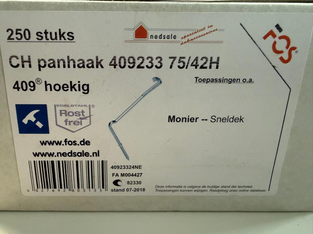 CH panhaak voor sneldek, 200 stuks, Ophalen, Nieuw, Overige typen