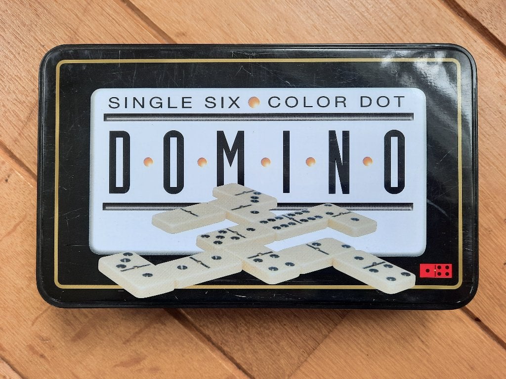 Domino Single Six Black Dot in blik - Nieuw -, Ophalen of Verzenden, Nieuw