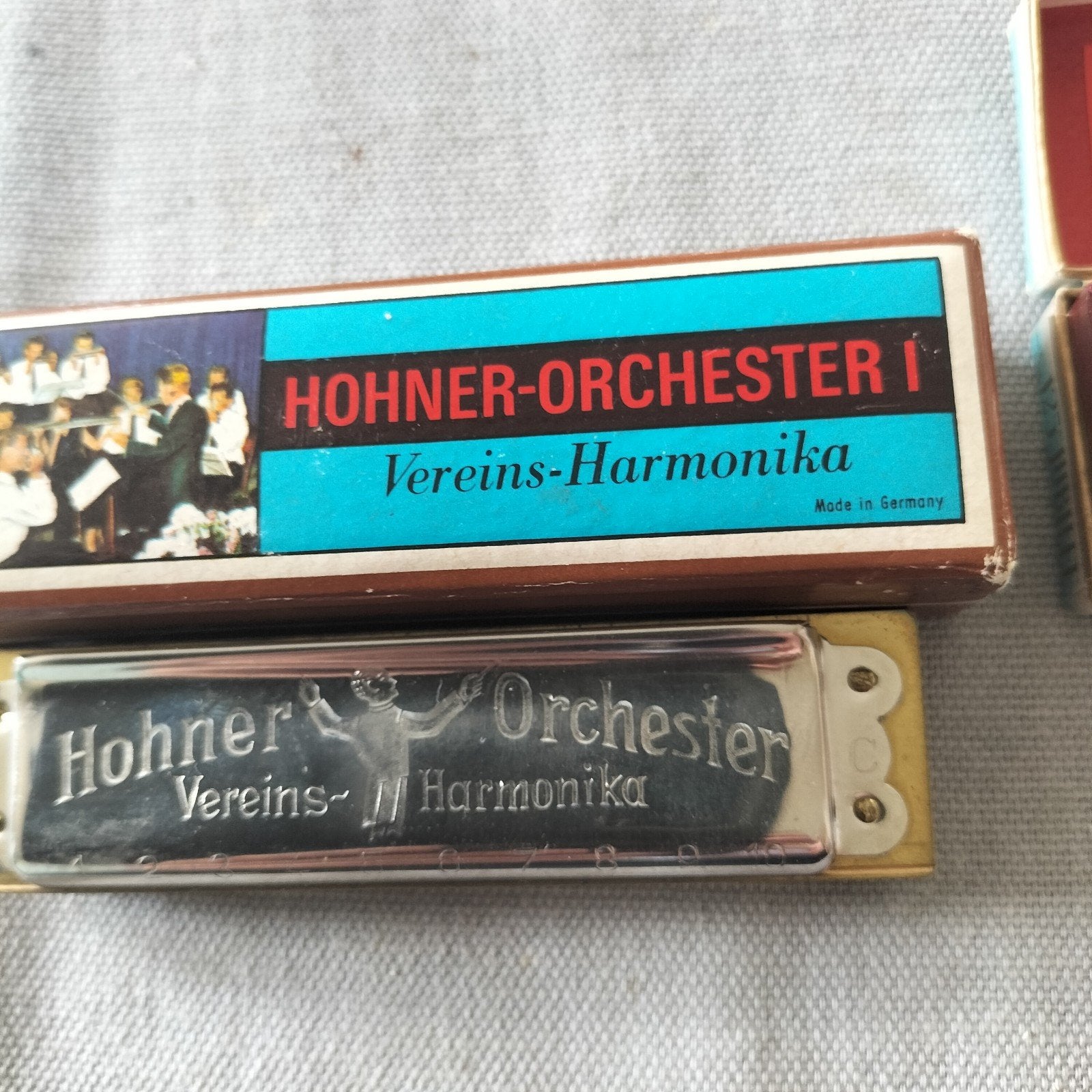 Hohner Orchester Vereins-Harmonika (vintage), Ophalen of Verzenden, Gebruikt, Met koffer of doosje