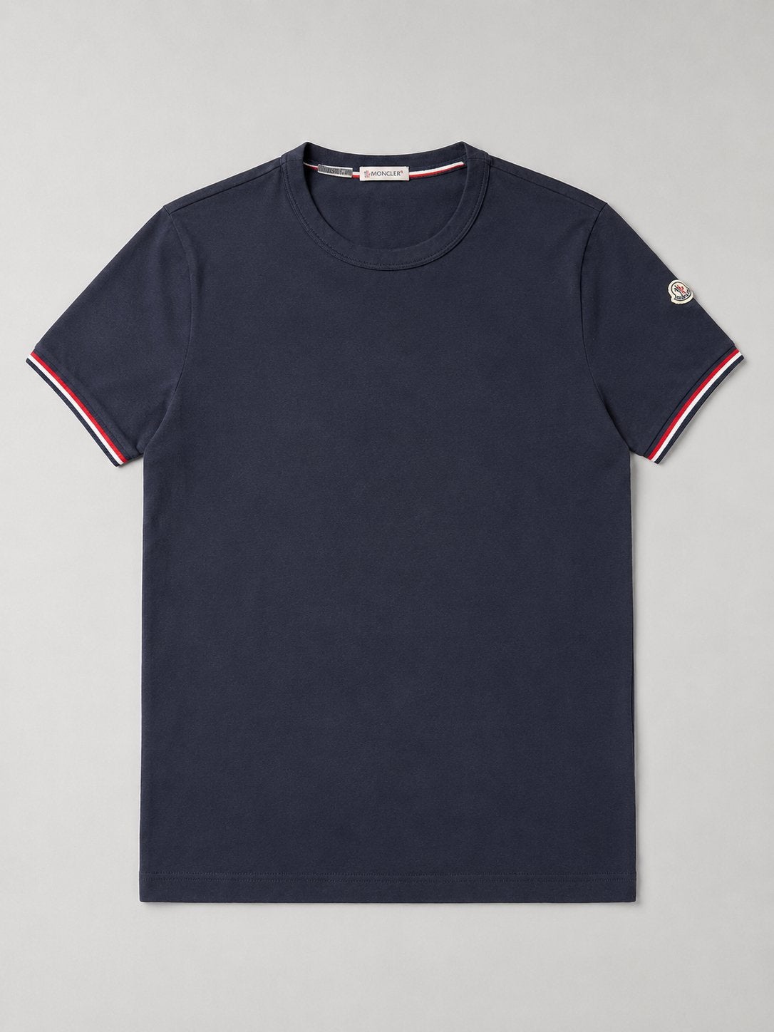 Donkerblauw Moncler T-Shirt - Maat S, -, Blauw, -, Ophalen of Verzenden