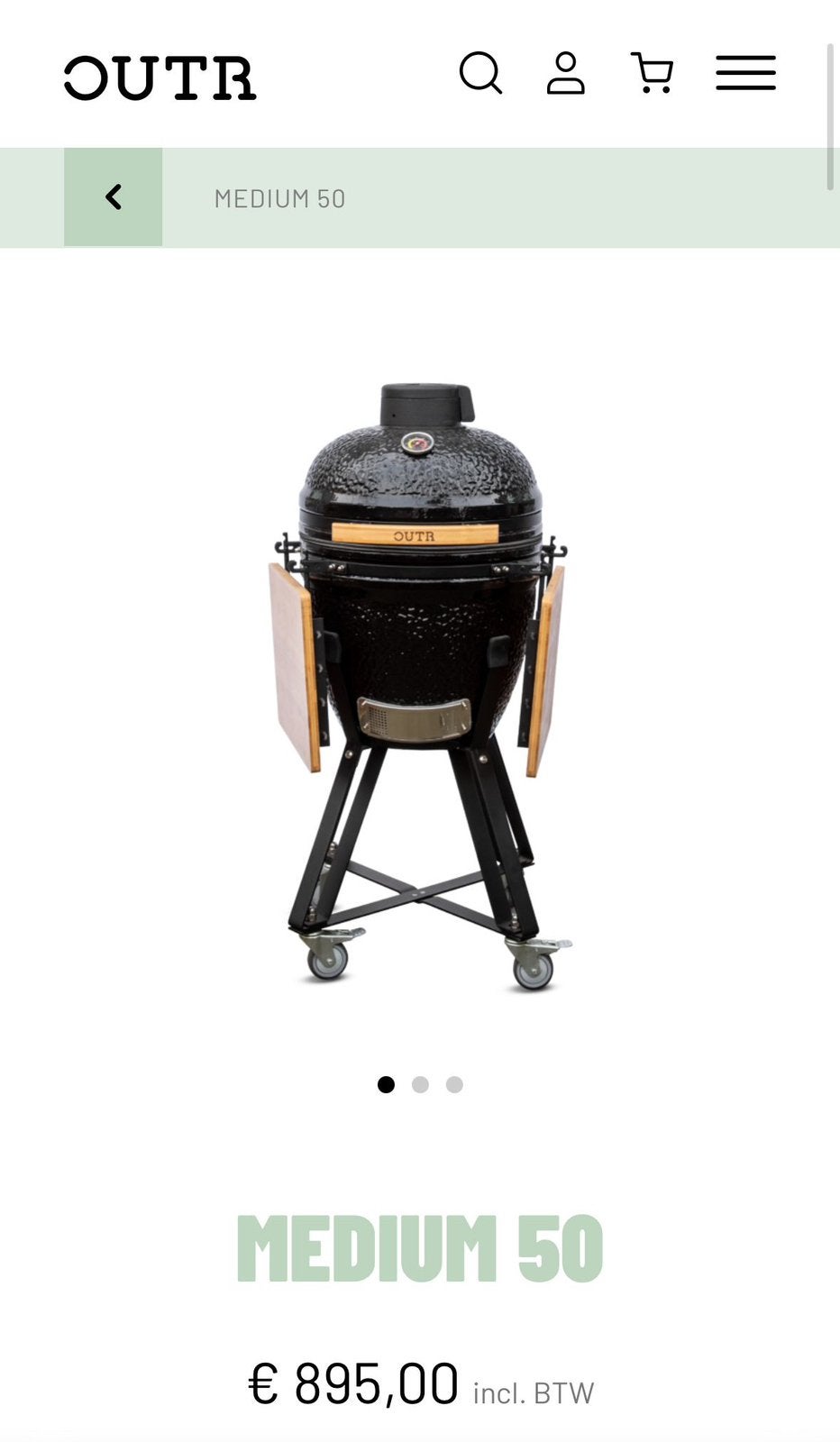 Barbecue kamado 18 inch met trolly, Tuin en Terras, Ophalen, Nieuw, Met accessoires