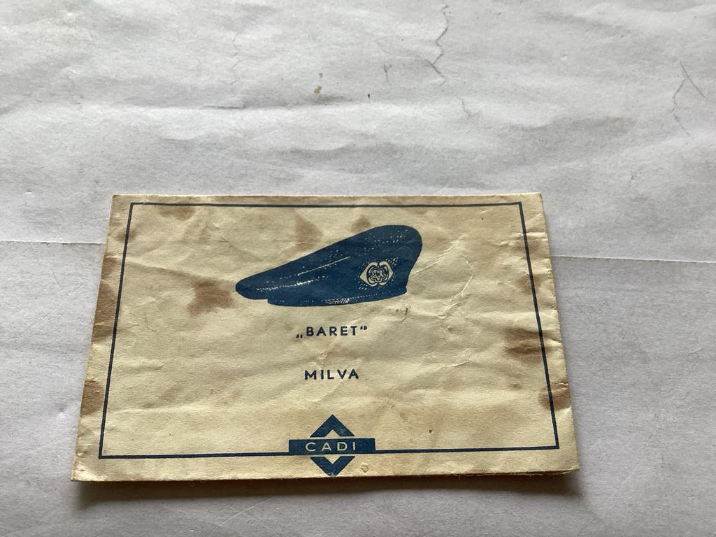 Vintage Milva Cadi Baret en Van Oordt Kristalsuiker zakje, Verzamelen, Ophalen of Verzenden, Nederland